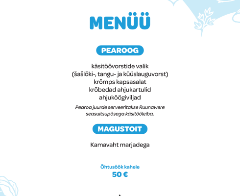 me armastame eesti toitu menüü, ruunawere postimõis